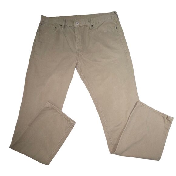 Levi's 511 Mens 100% Cotton Denim Jeans 38Wx32L Khaki High Rise Straight - Picture 1 of 15